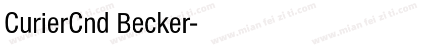 CurierCnd Becker字体转换